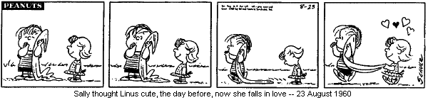 Sally appears in Peanuts